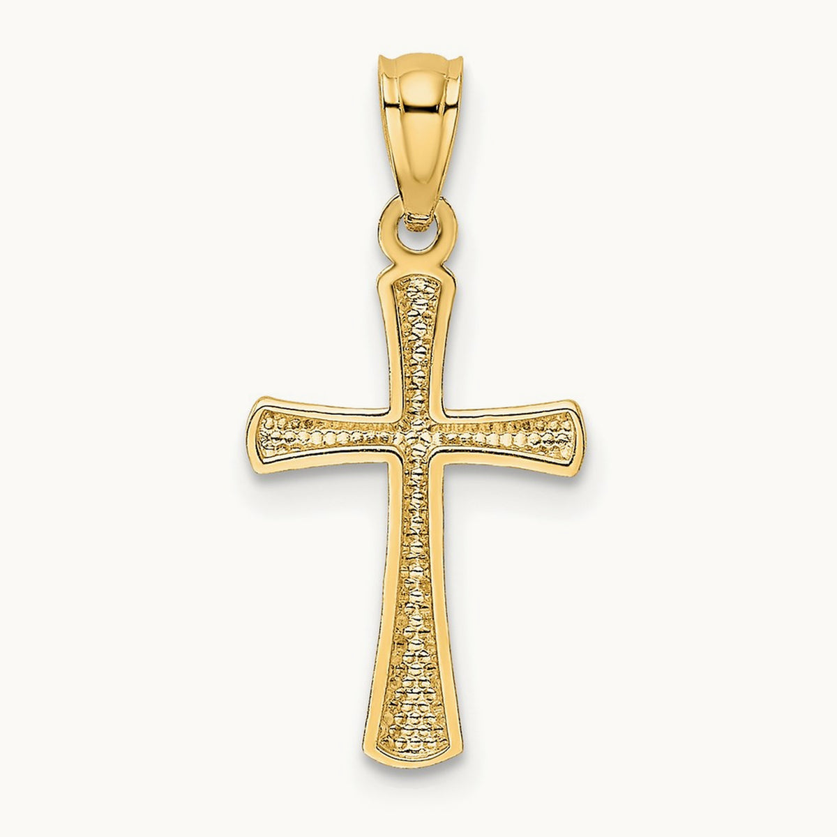 Diamond-cut Cross Pendant, 14K