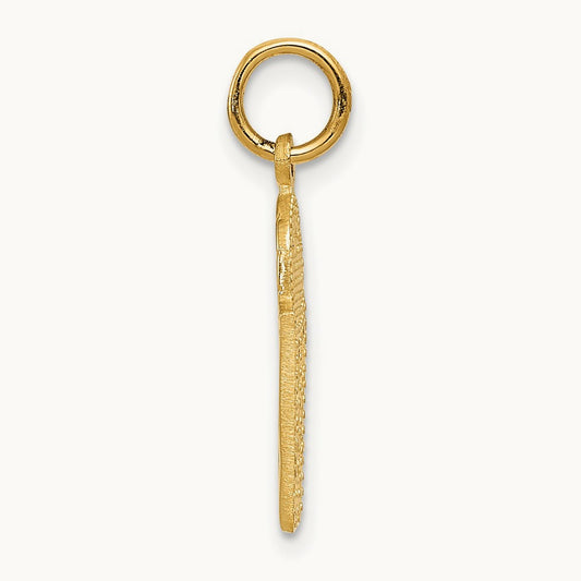 Basketball in Net Charm, 14K