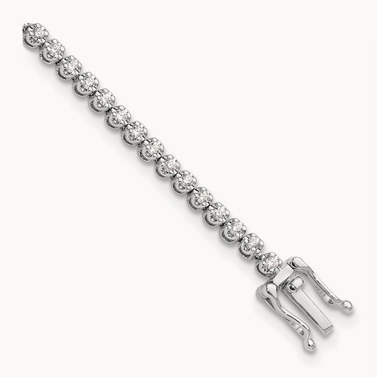 Round Tennis Bracelet, 1.00-2.00 ct tw Lab-Grown Diamond