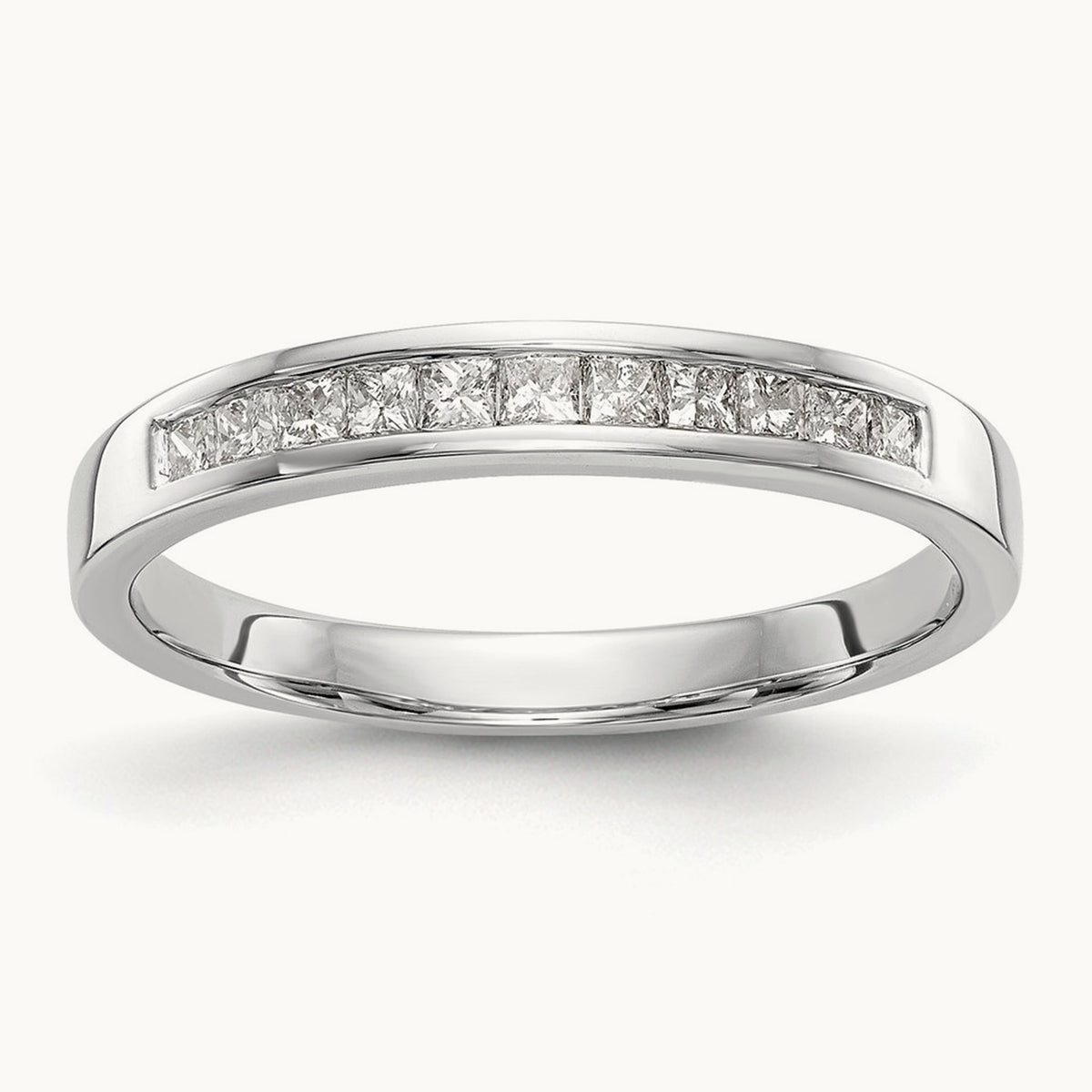 Diamond Wedding Band, 14K White Gold