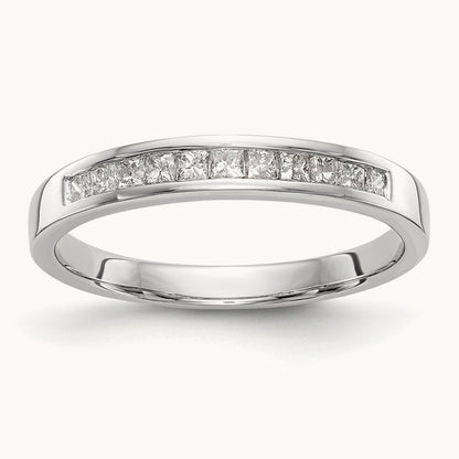 Diamond Wedding Band, 14K White Gold