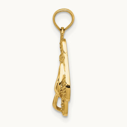 3D CAPE COD Double Flip-Flop Charm, 14K