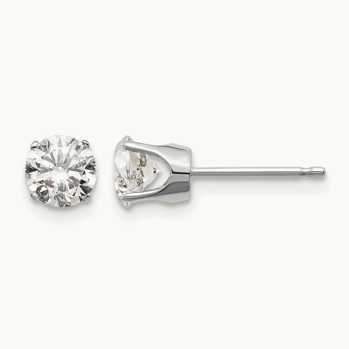Diamond Stud Push-on Post Earrings — 1.00 ct tw
