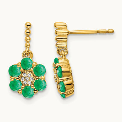 Emerald and Diamond Earrings — photo set