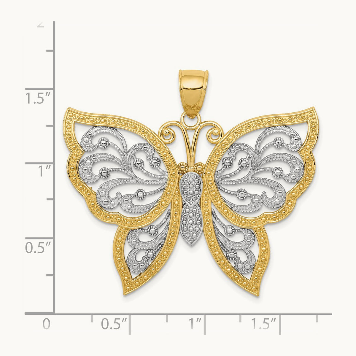 w/ Diamond-cut Butterfly Pendant — photo set