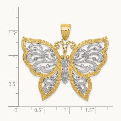 w/ Diamond-cut Butterfly Pendant — photo set