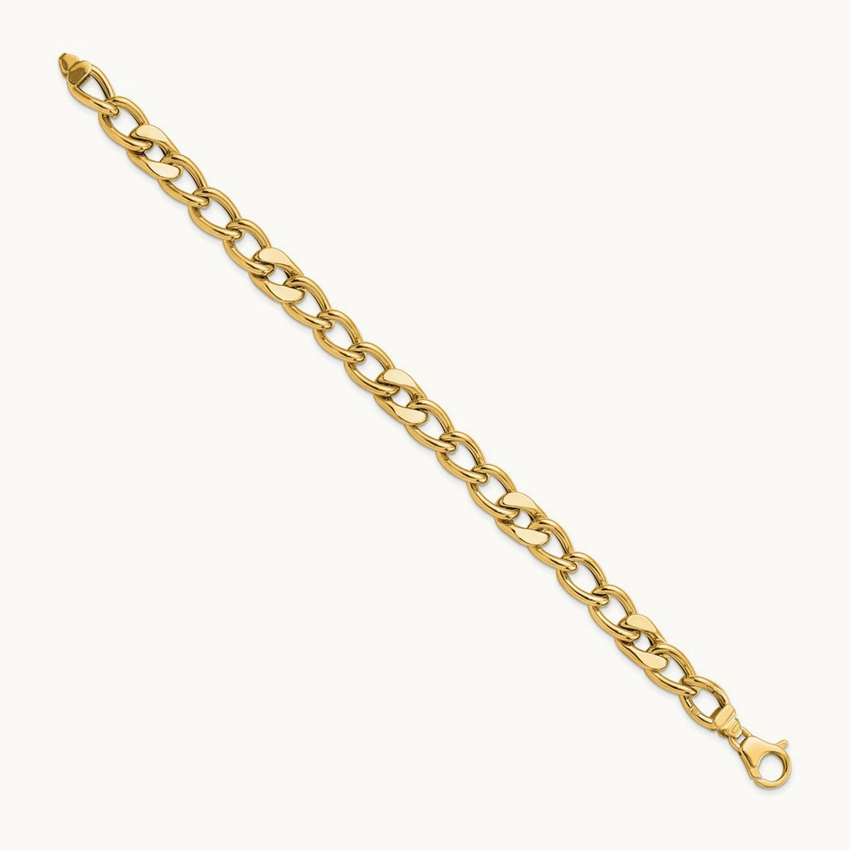 Polished Fancy Link Men's Bracelet — photo set