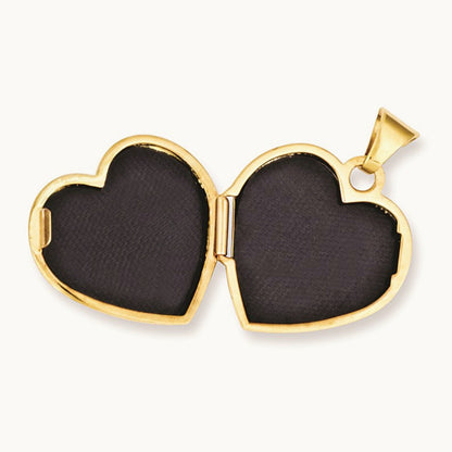 Plain Heart Locket, 15mm, 14K