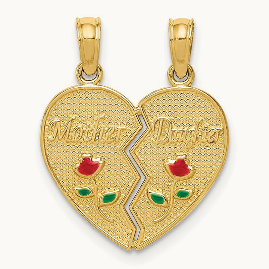 Enameled MOTHER — 14K Yellow Gold