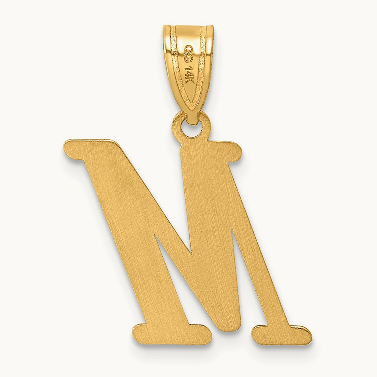 Polished Initial Pendant — M