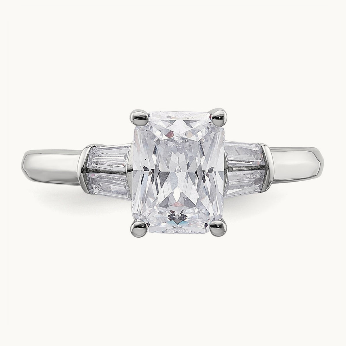 Semi-Mount 3 Stone Engagement Ring, 0.50 ct tw Lab-Grown Diamond