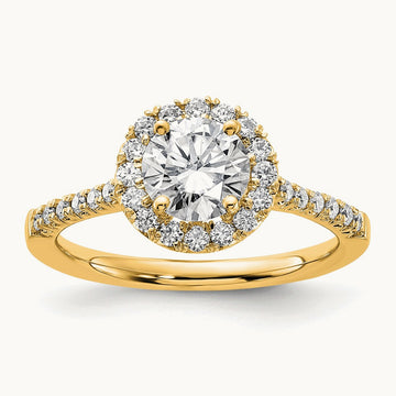 Semi-Mount Engagement Ring, 0.25-0.50 ct tw Lab-Grown Diamond — 1/3 ct (holds 1 ct center) · VS/SI (Great), 14K Yellow Gold, 7