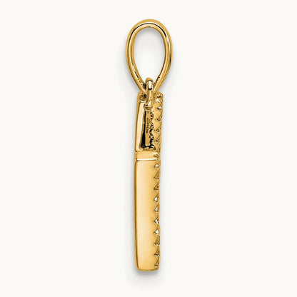 Diamond Letter H Initial Pendant, 14K