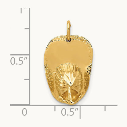 3-D Large Fireman's Hat Charm — 14K Yellow Gold