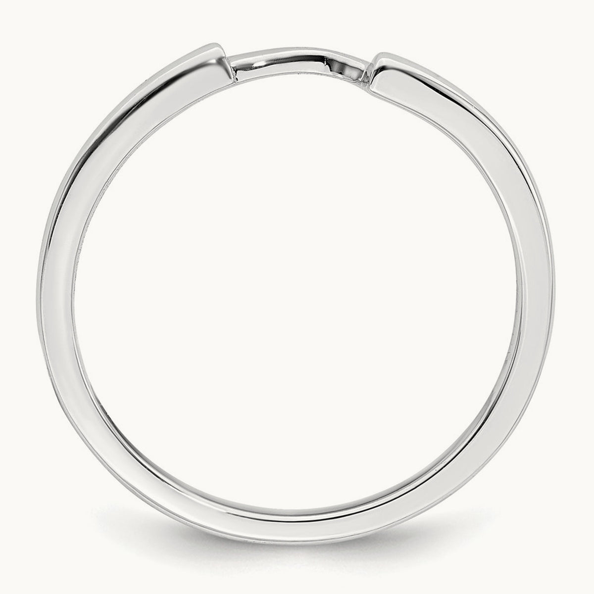 Contoured Band, 14K White Gold