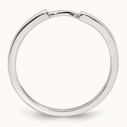 Contoured Band, 14K White Gold