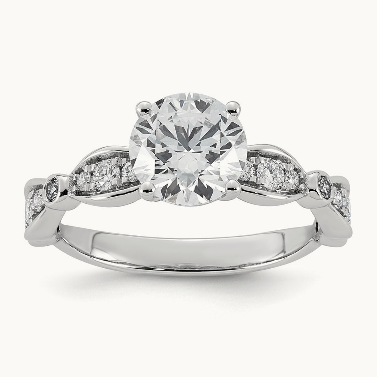 Round Center Ring, 1 3/4-3 1/3 ct Lab-Grown Diamond