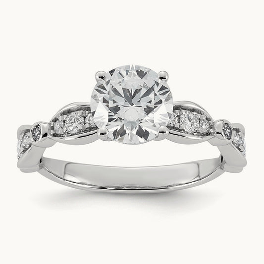 Round Center Ring, 1 3/4-3 1/3 ct Lab-Grown Diamond
