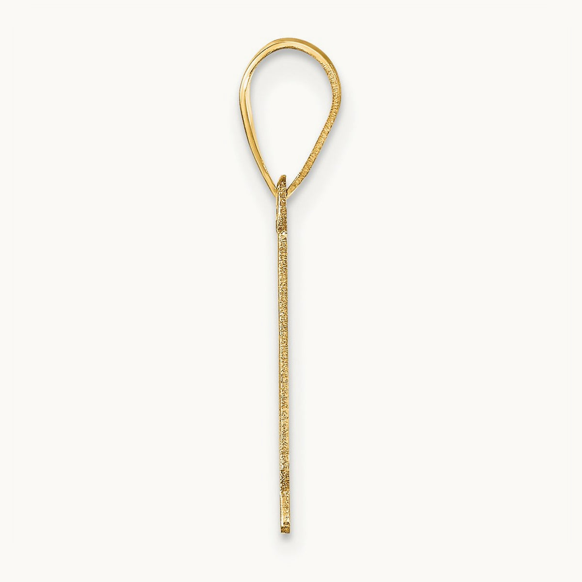 Polished Number 1 Pendant — 14K Yellow Gold, 16.65mm