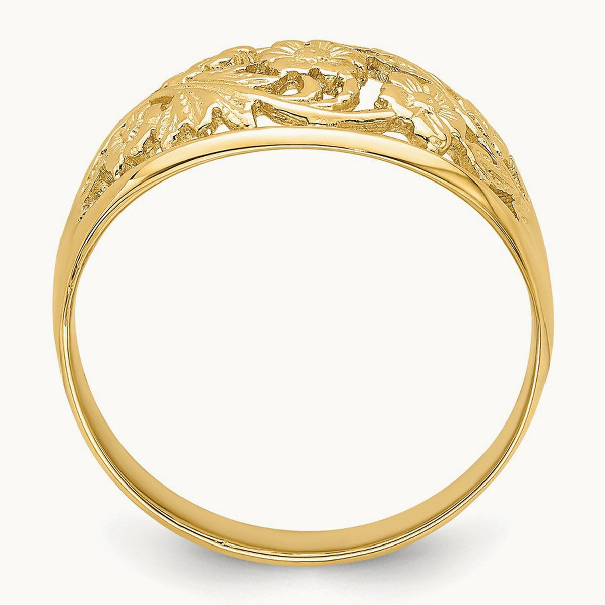 Floral Dome Ring, 14K