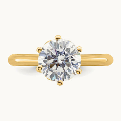 Polish 2ct Round Leaf Design Semi-Mount Dia Ring, 14K