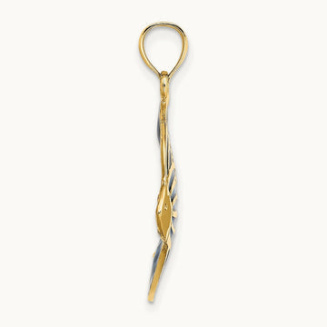W/ Blue Enameled Angelfish Charm, 14K