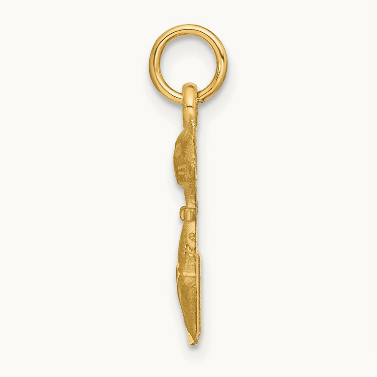 Satin Tom Cat Charm, 14K