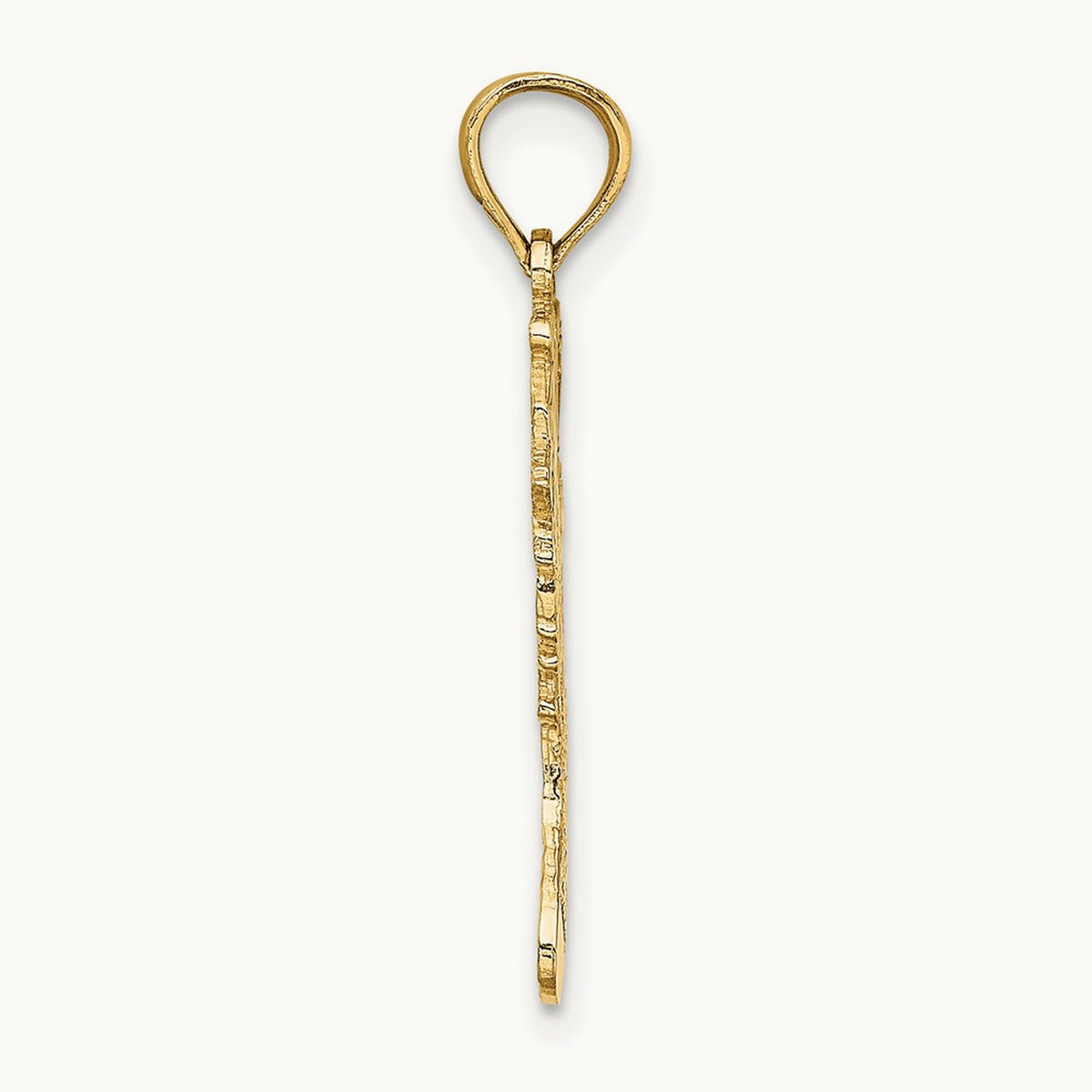 Polished Christmas Stocking Charm, 14K