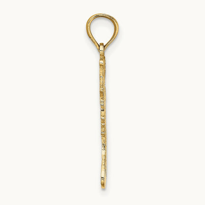 Polished Christmas Stocking Charm, 14K