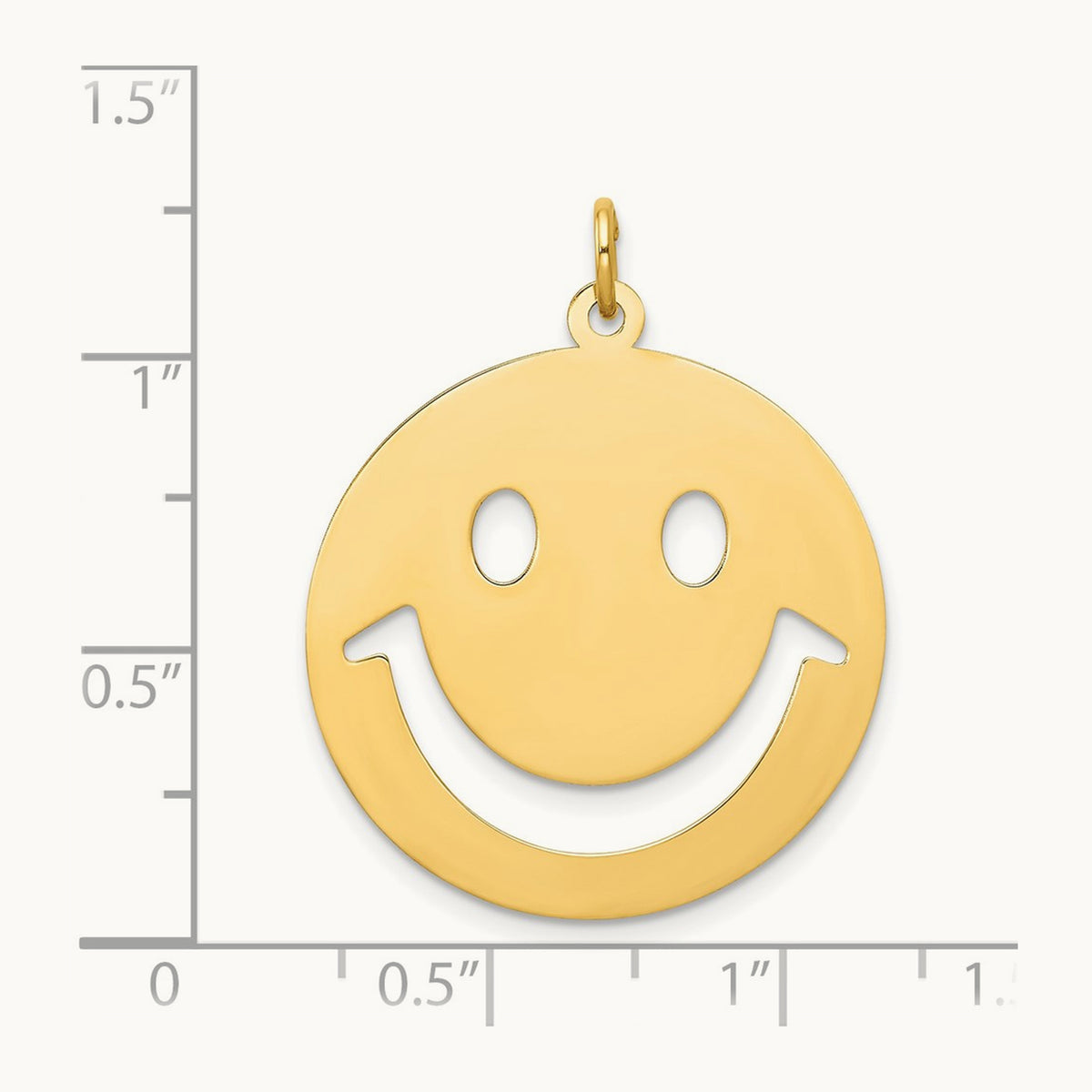 Smiley Face Charm, 14K