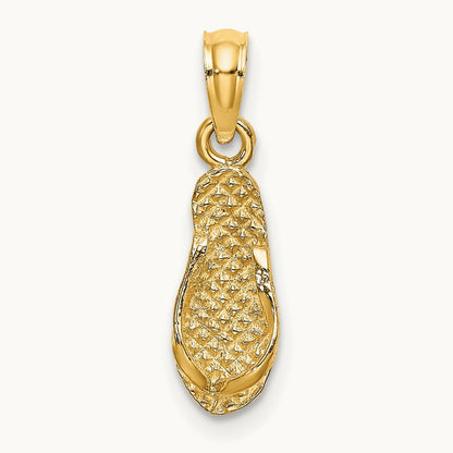 3D CAPTIVA Flip-Flop Charm, 14K