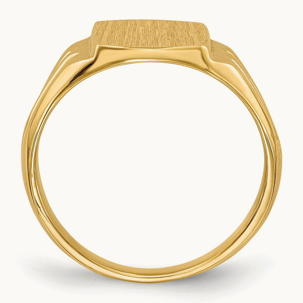 8.5x10. Closed Back Signet Ring, 5mm, 14K