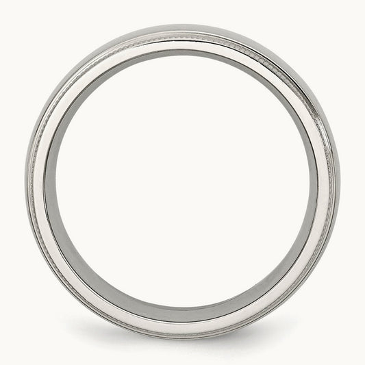 Polished Grooved and Beaded Band — photo set