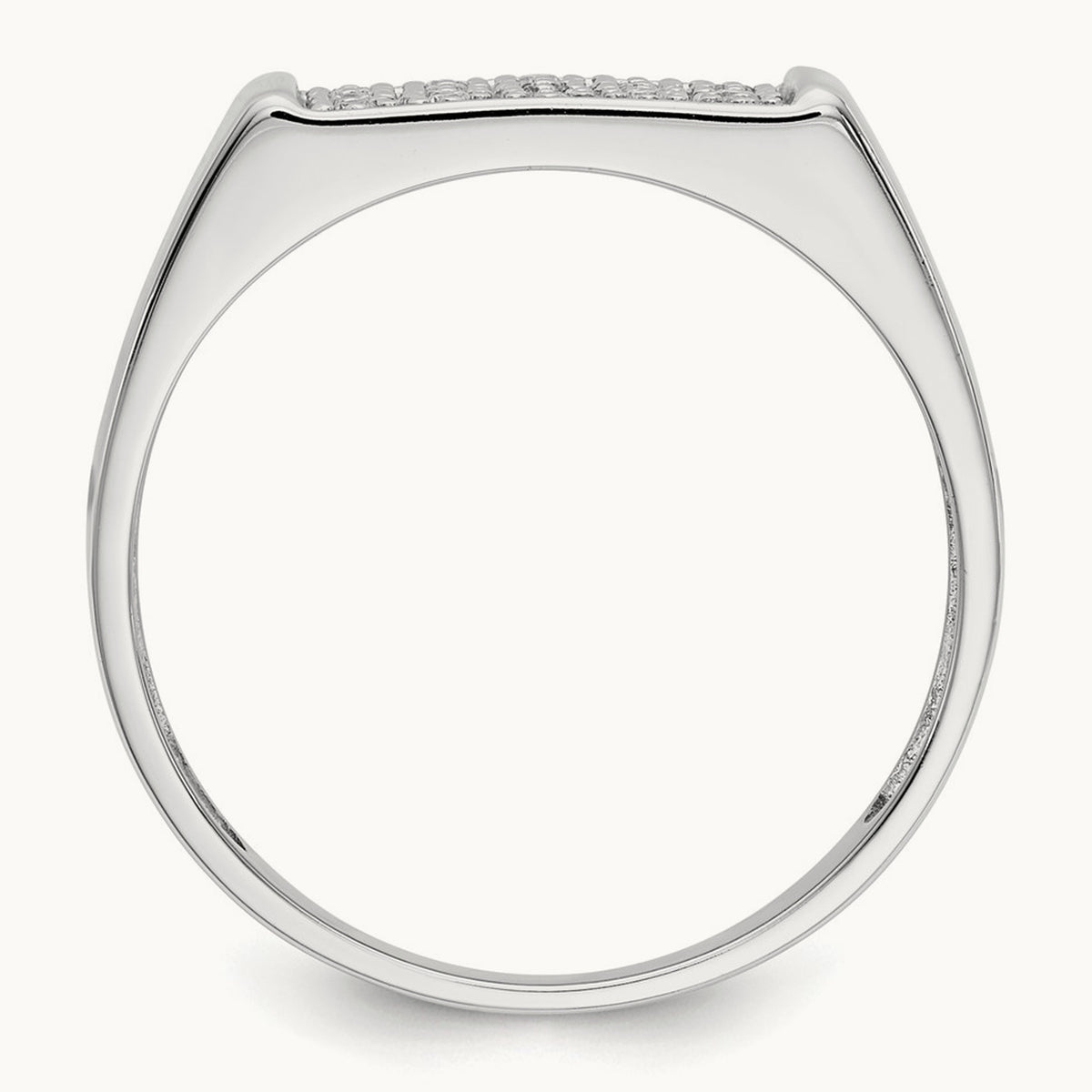 Diamond Mens Ring, 14K White Gold