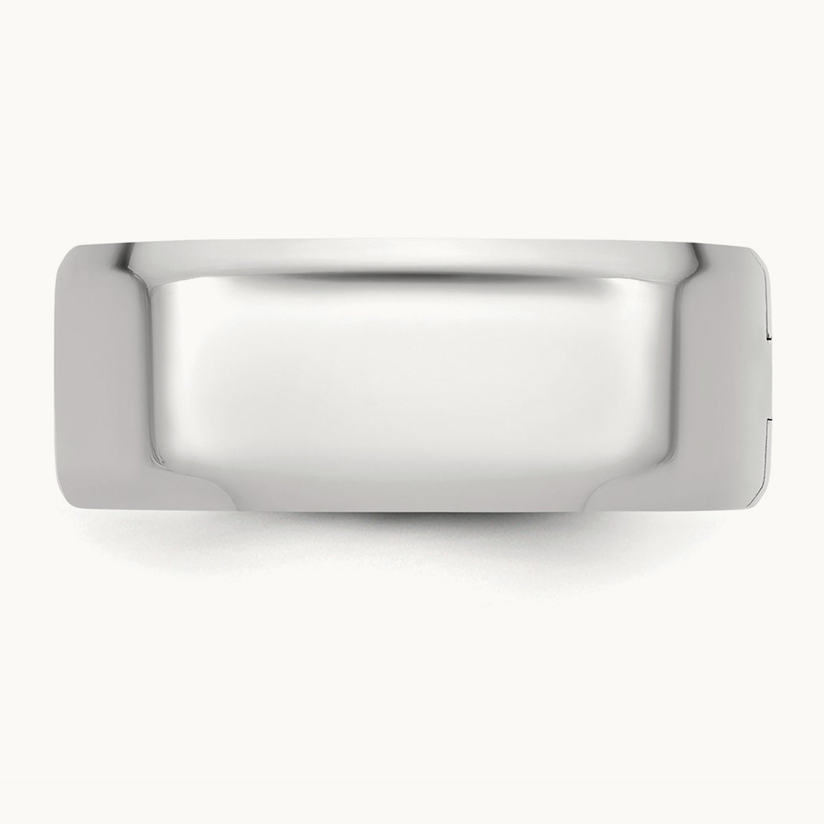 CLIQ Hinged Beveled Edge Wedding Band, 8mm, 14K White Gold