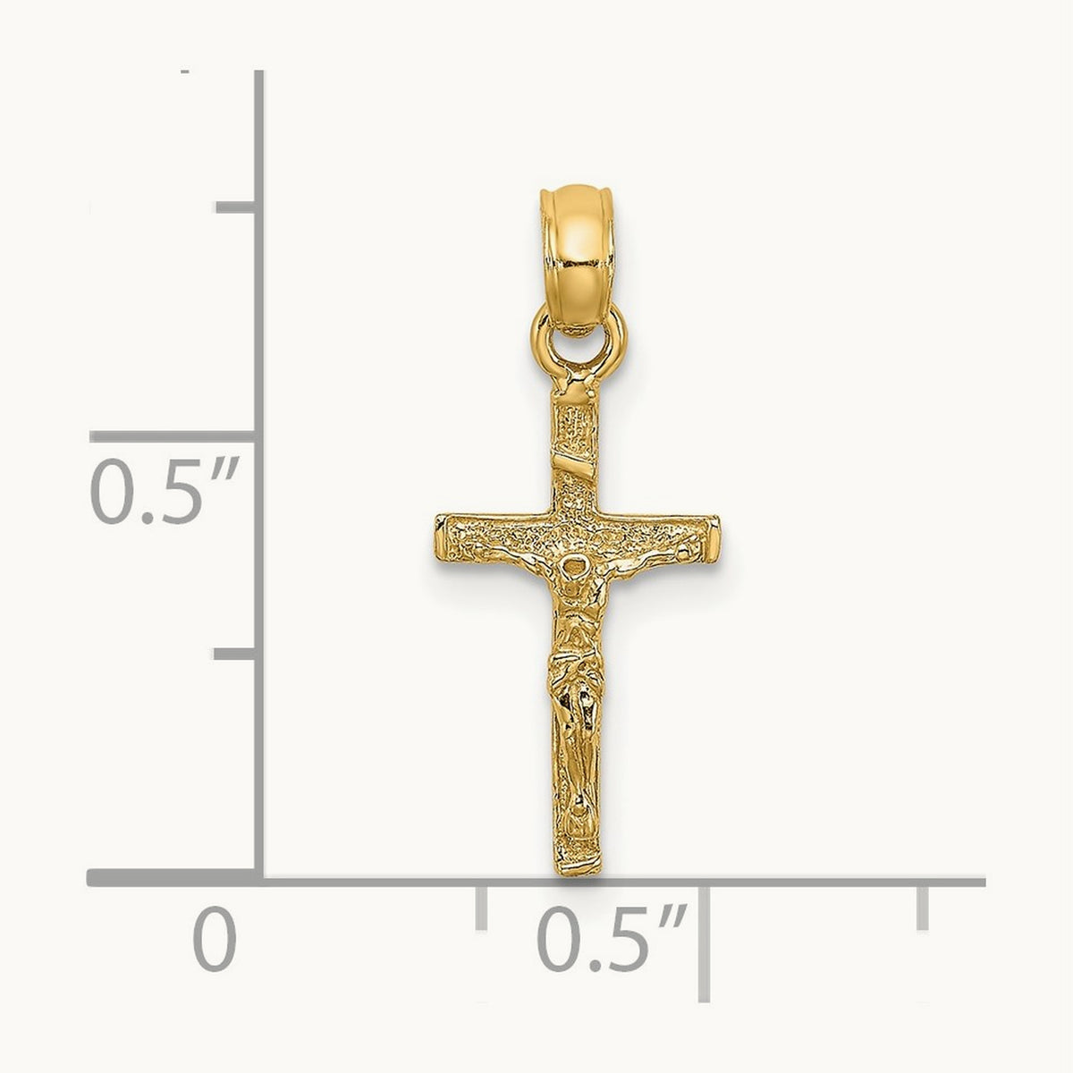 Mini Crucifix Charm, 14K