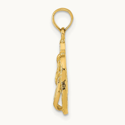 ST. GEORGE ISLAND Reversible Flip Flops Pendant, 14K