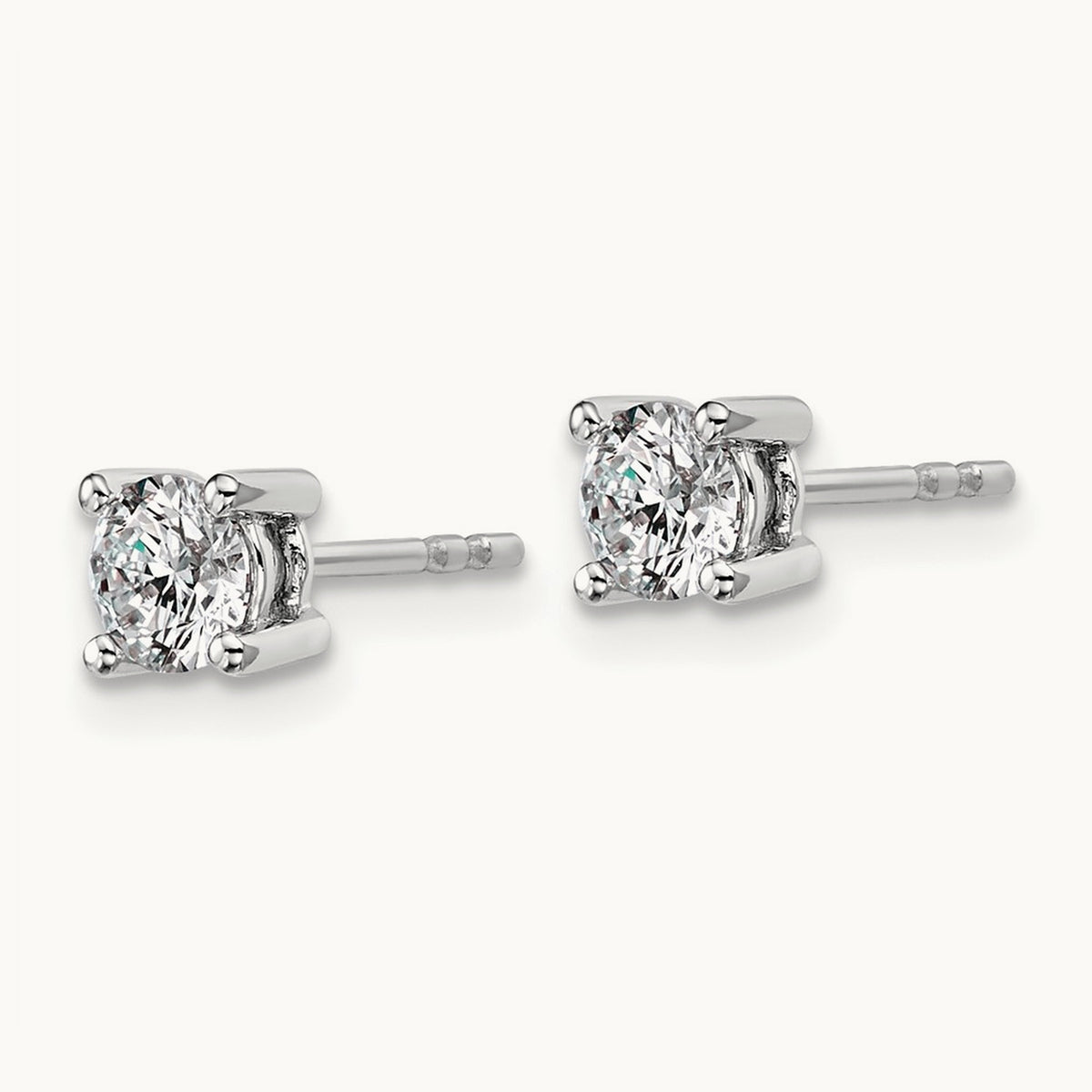 Round Heavyweight Stud Earrings, 0.10-7.00 ct tw Lab-Grown Diamond — 3/4 ct, Platinum