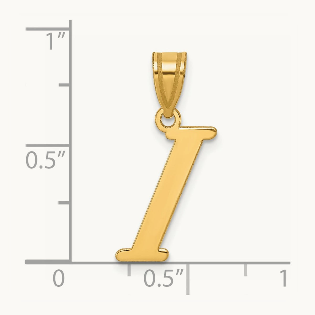 Polished Initial Pendant — I