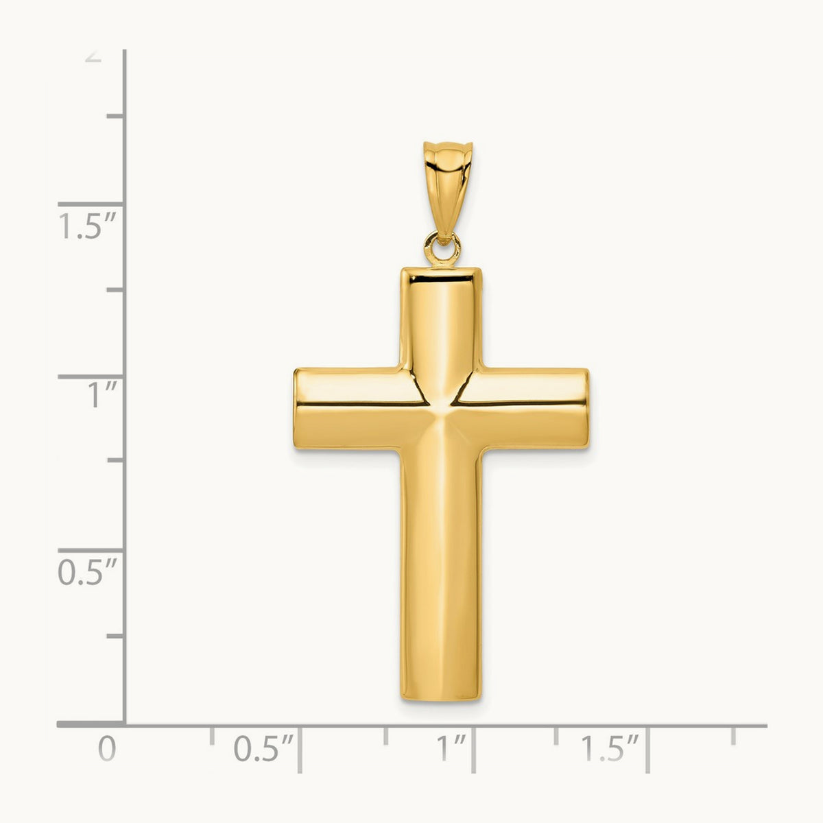 Hollow Cross Pendant, 14K