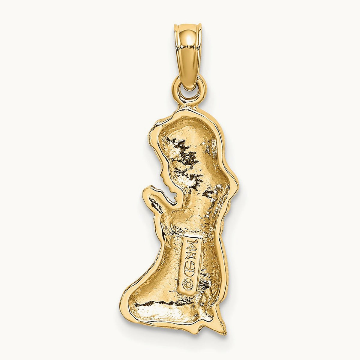 Praying Girl Charm, 14K