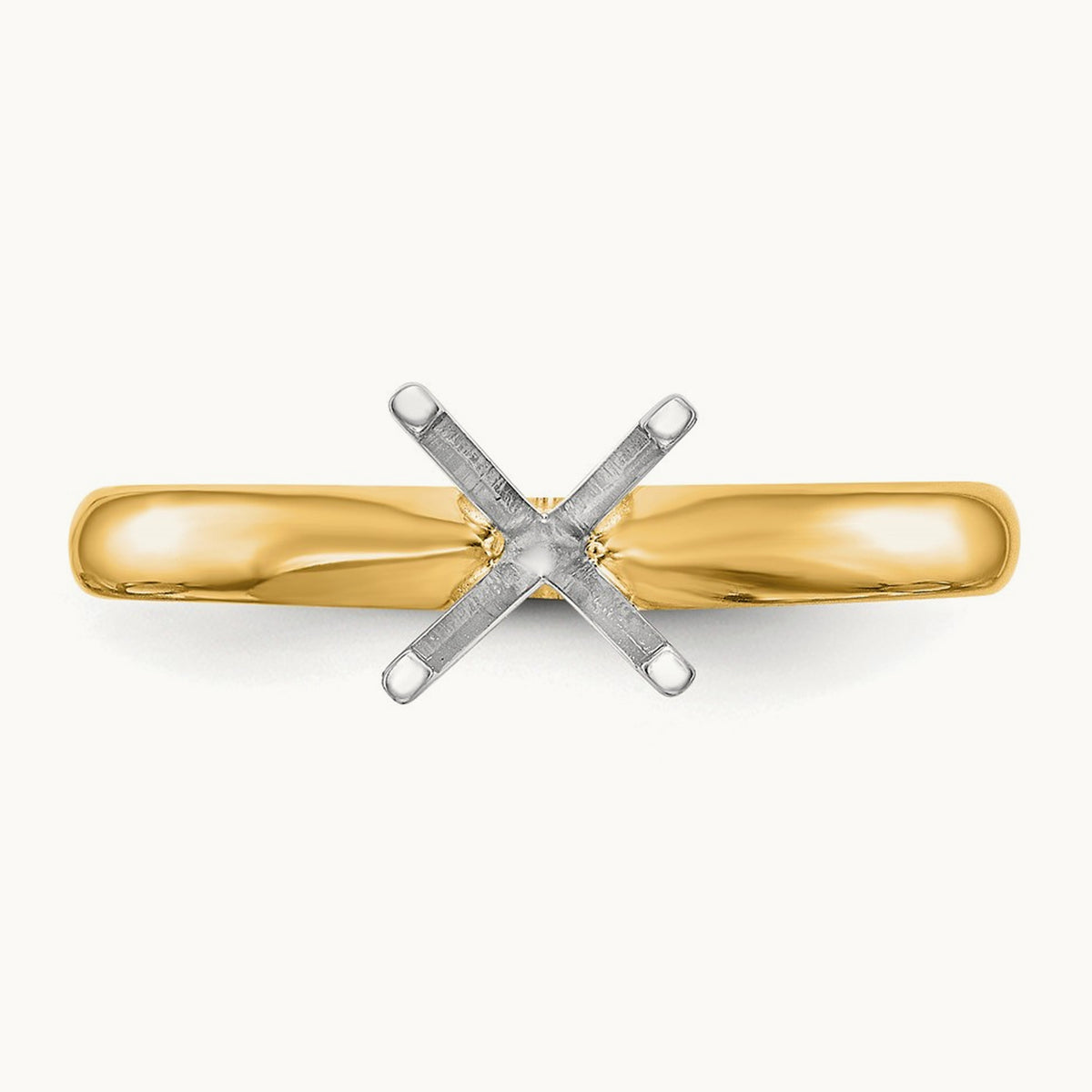 1/3ct. Lightweight 4-Prong Solitaire Mounting, 14K Two-tone