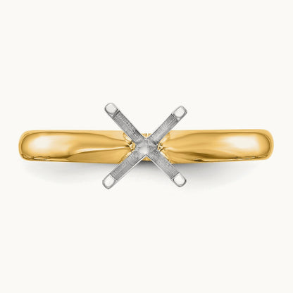 1.25ct. Lightweight 4-Prong Solitaire Mounting, 14K Two-tone
