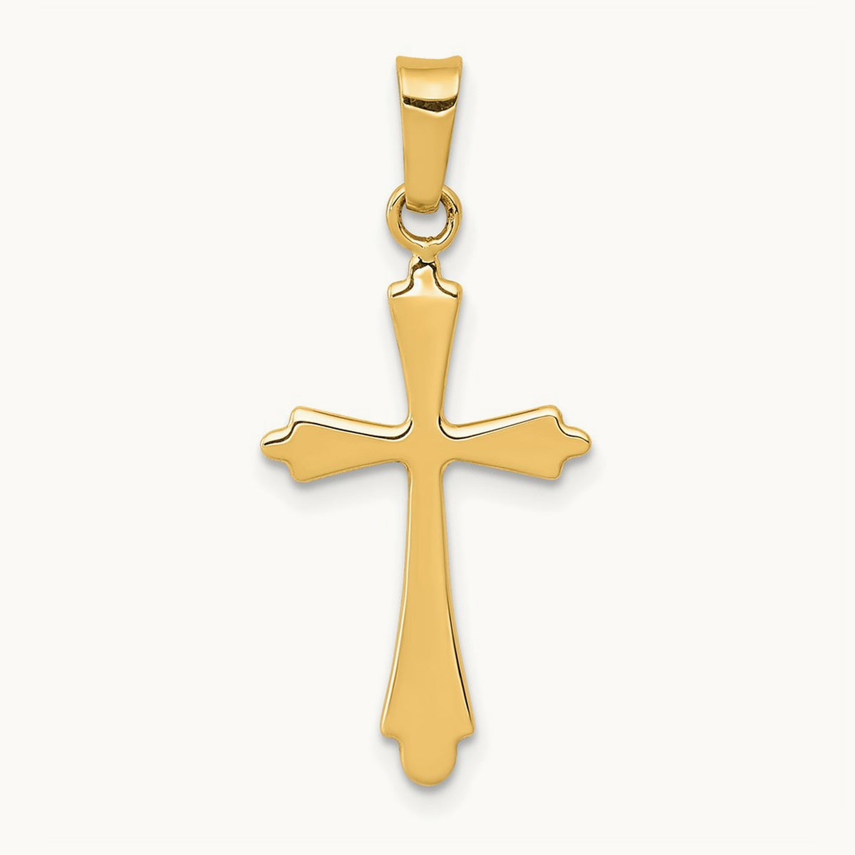 Polished Cross Pendant, 14K
