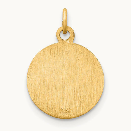 Saint Mark Medal Charm, 14K