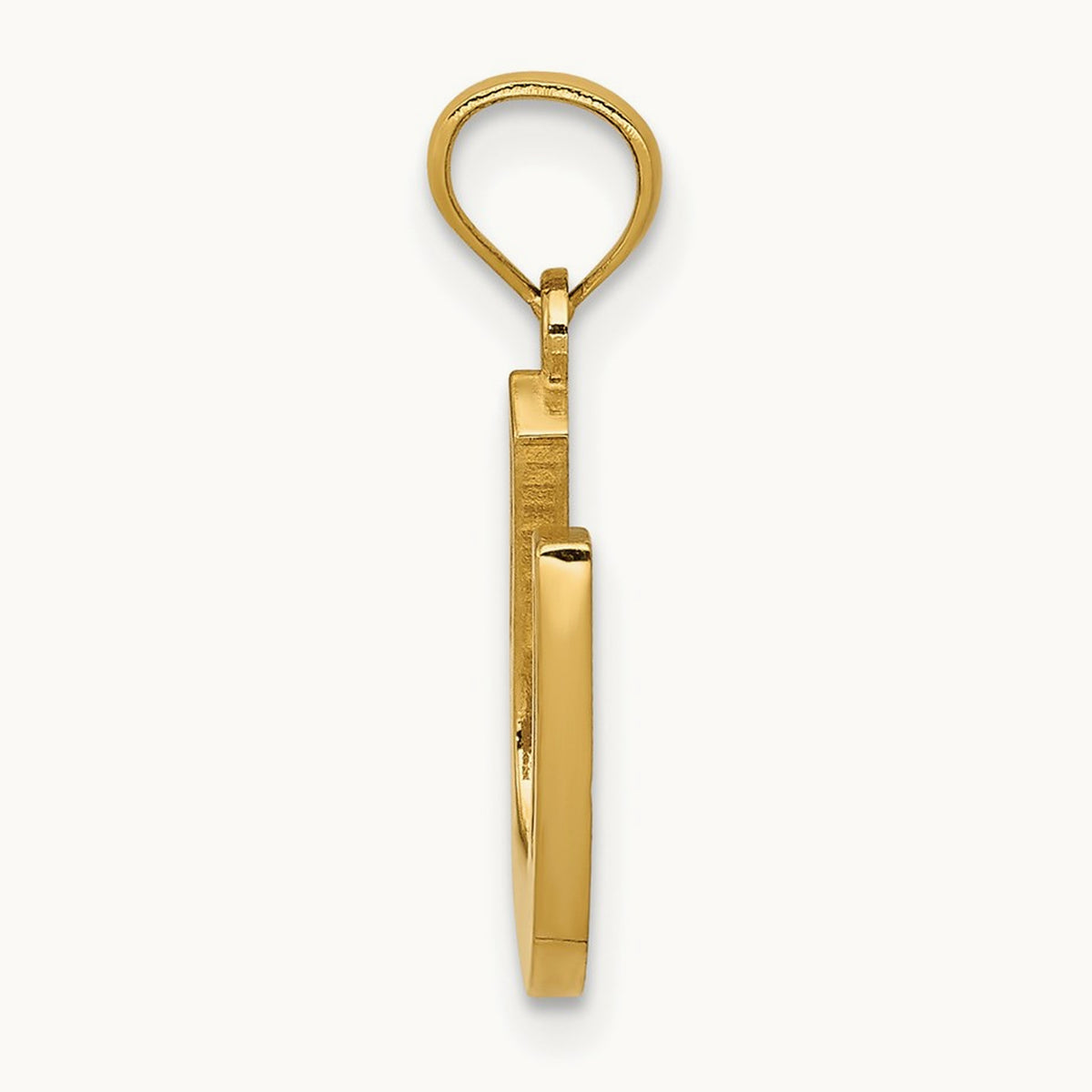 Polished Horseshoe Pendant, 14K Gold