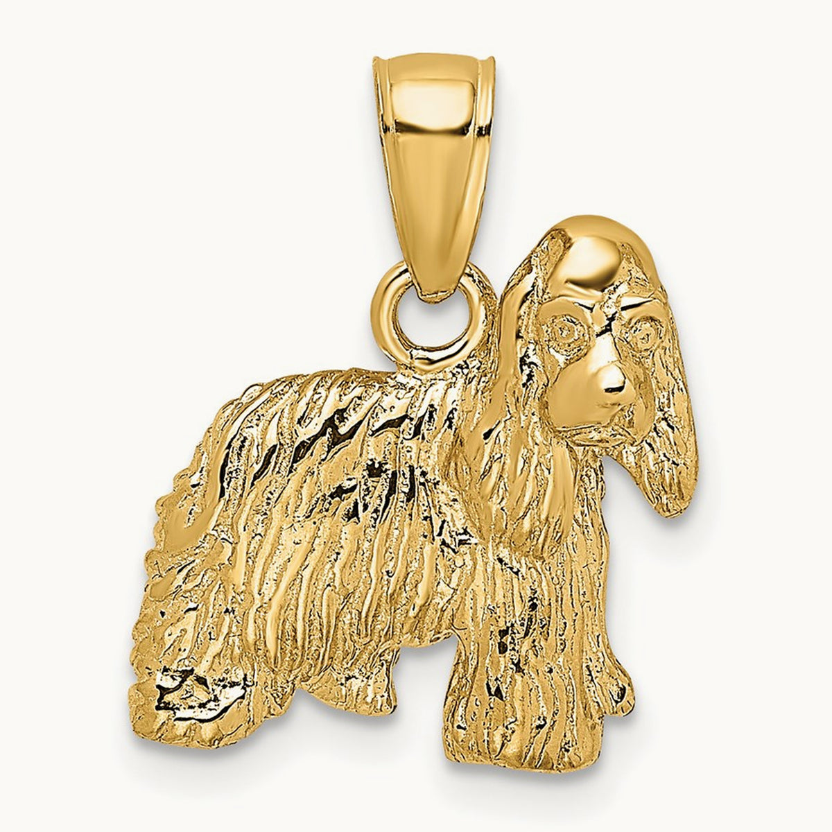 Cocker Spaniel Dog Charm, 14K