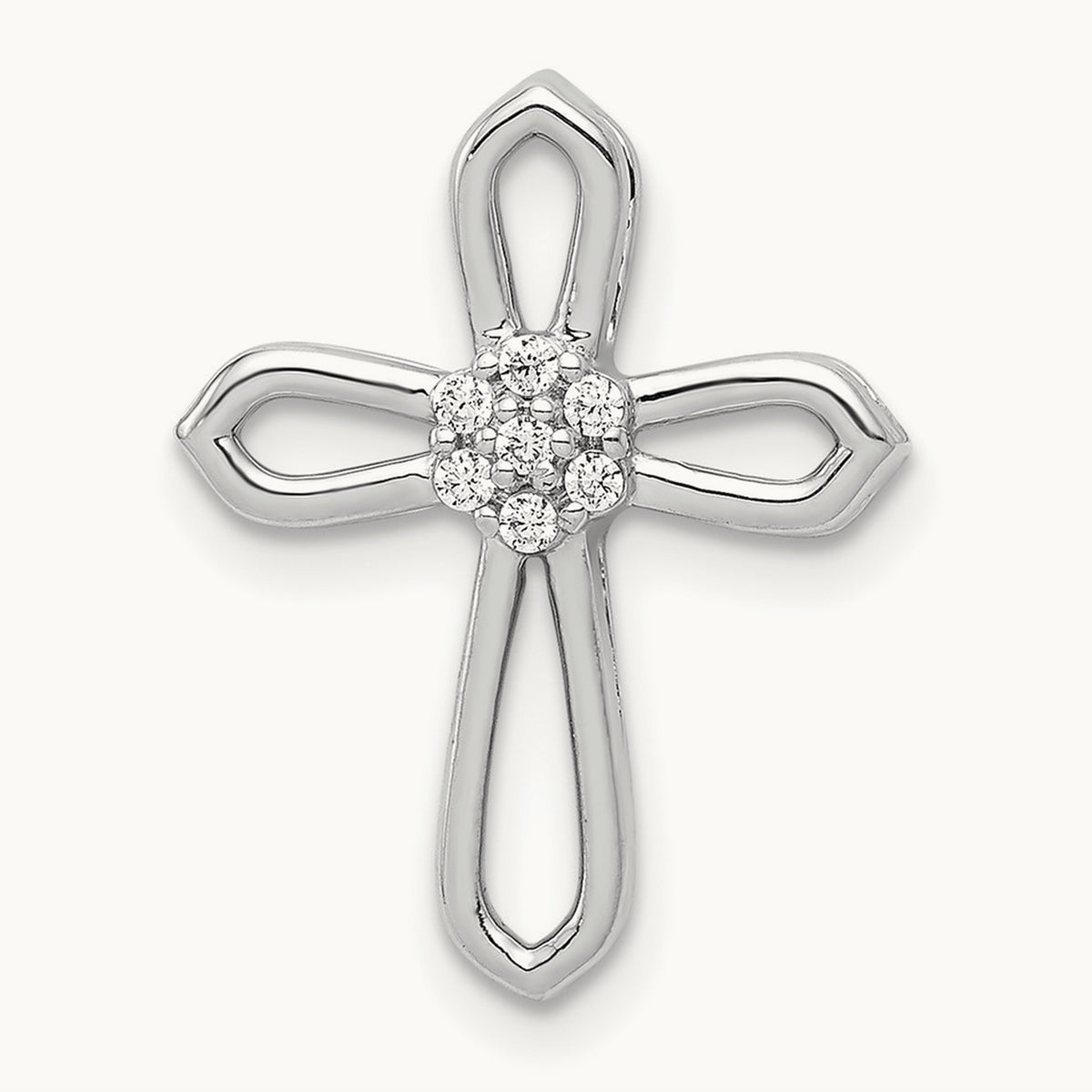 1/20ct. Diamond Cross Pendant — photo set