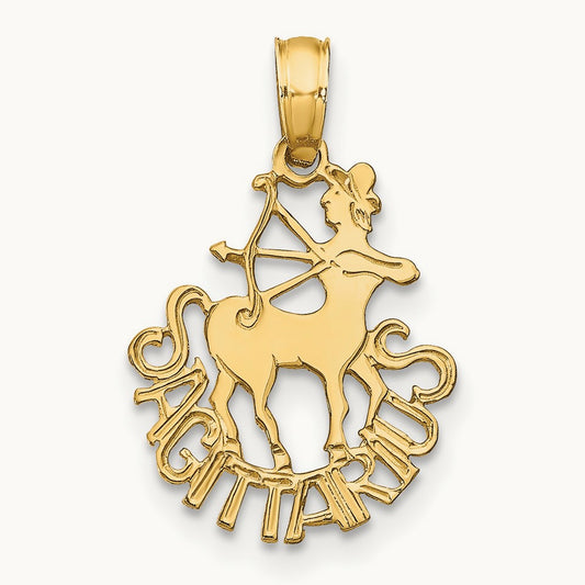 SAGITTARIUS Zodiac Charm — 14K Yellow Gold