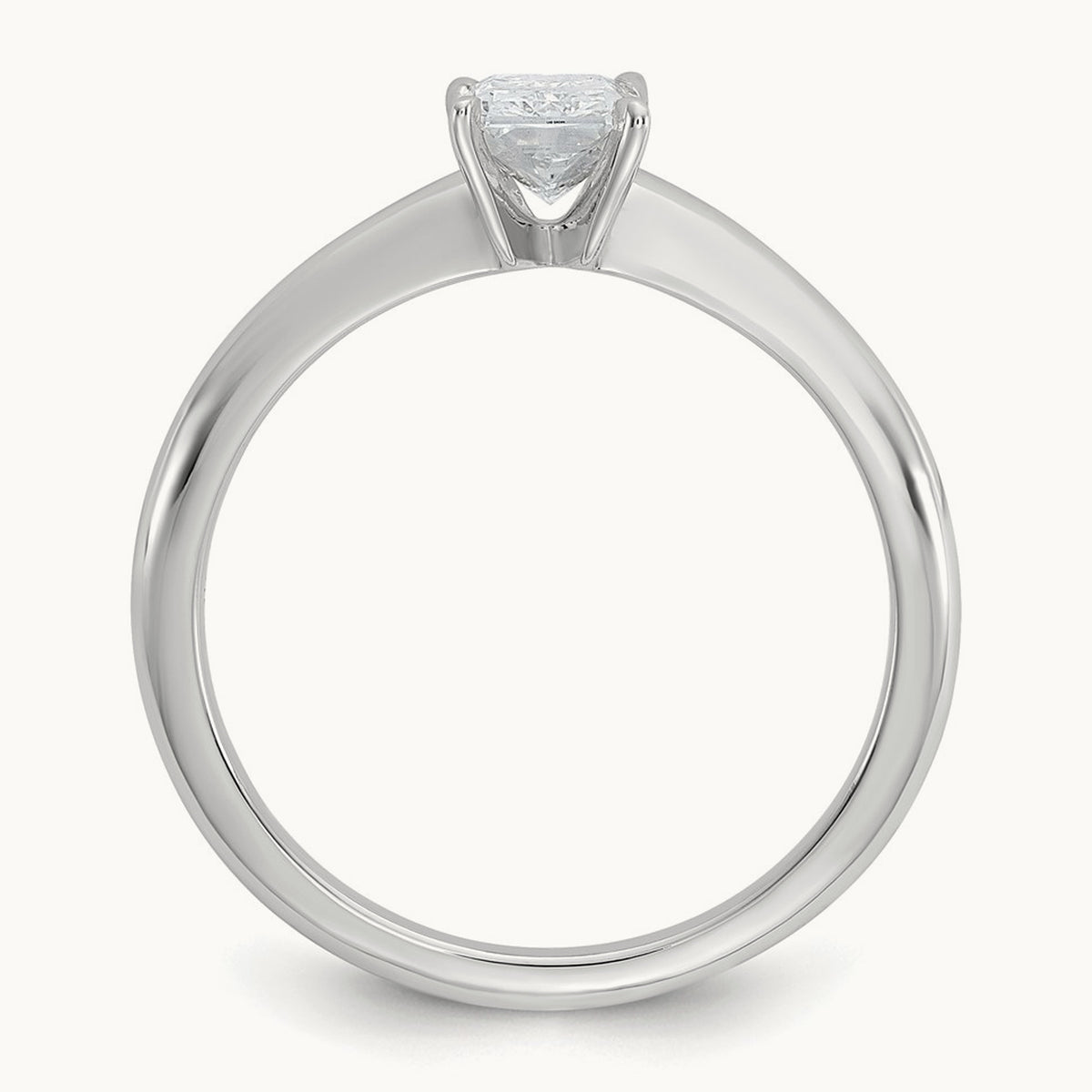 Radiant Solitaire Engagement Ring, 0.50-5.00 ct tw Lab-Grown Diamond — 3/4 ct, 14K White Gold